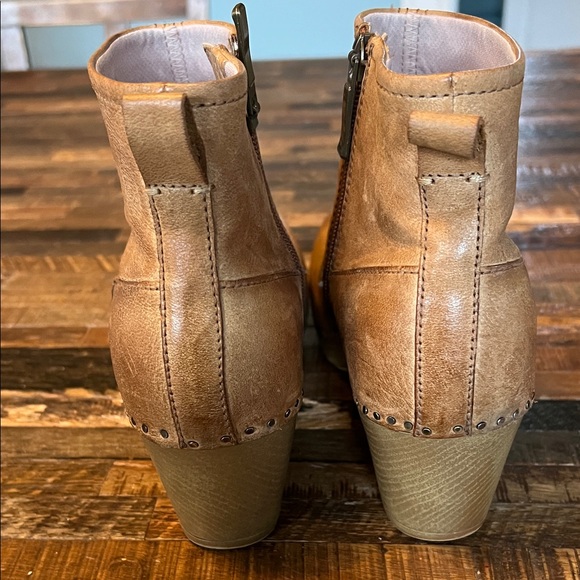Dansko Sarah Chestnut/Tan Leather Clog-Style Ankle Booties - Picture 5 of 8